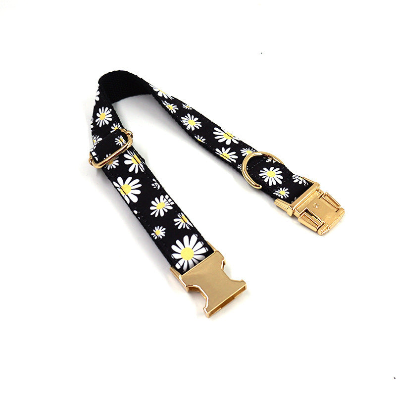🌼 WENDYLOVE – Daisy Hundehalsband mit goldener Schnalle 🌼