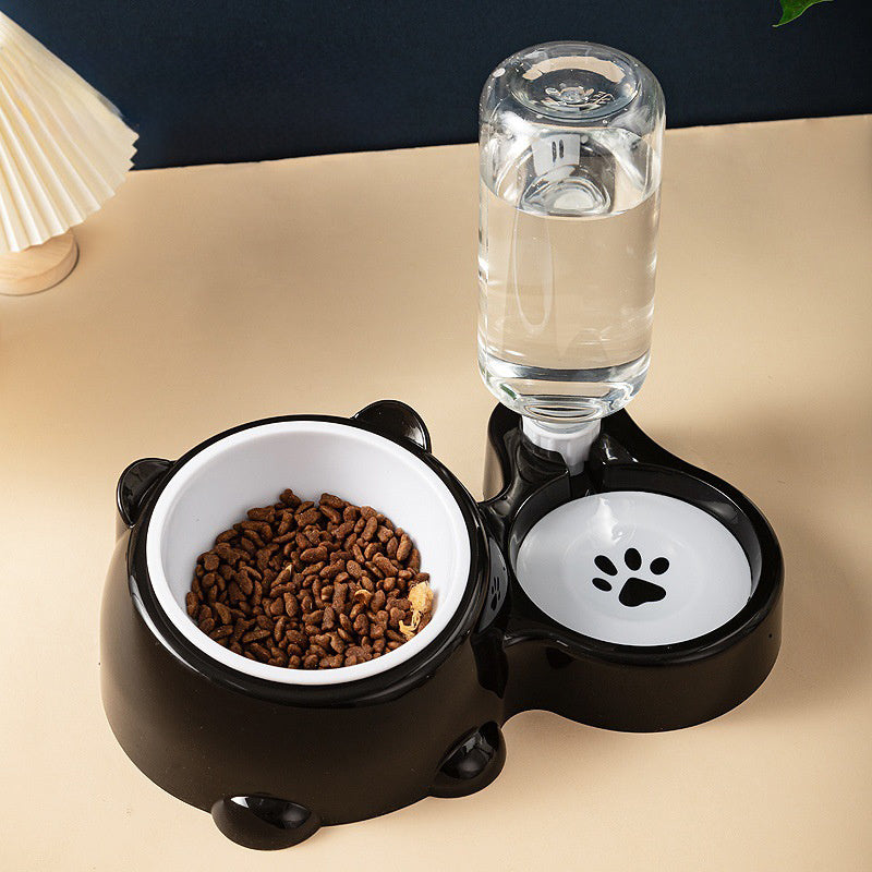 WENDYLOVE Futter- & Wassernapf-Set – Schrägdesign mit automatischem Wasserspender