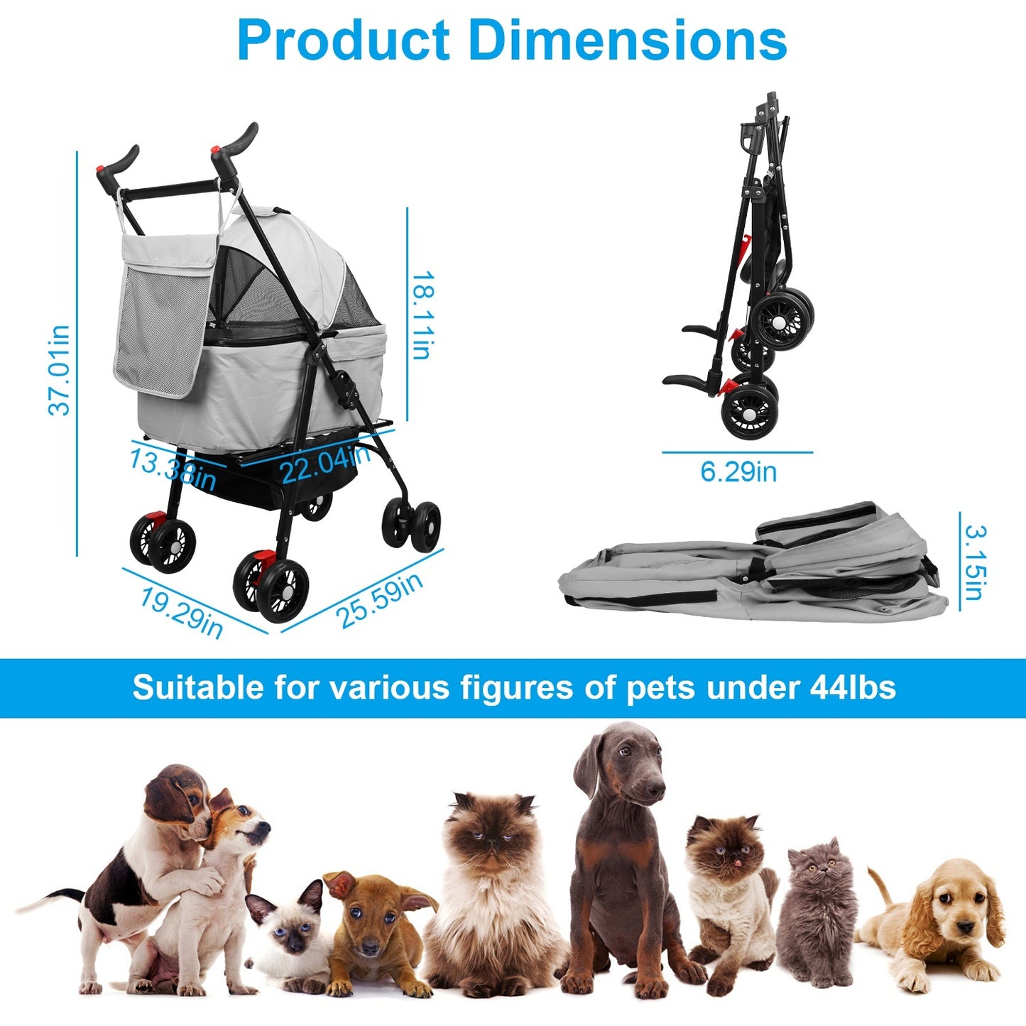 WENDYLOVE - PREMIUM HUNDE BUGGY / HUNDEWAGEN