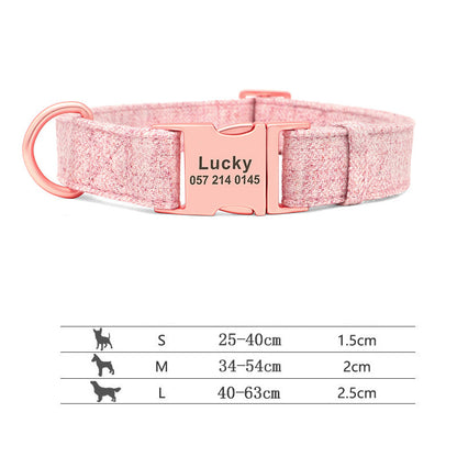 WENDYLOVE – Personalisiertes Hundehalsband mit Gravur & Leine