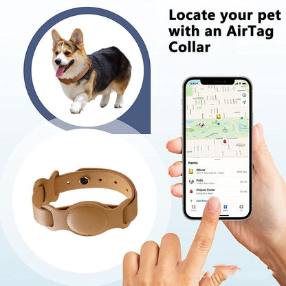 WENDYLOVE - SafeTrack Lederhalsband – mit AirTag-Fach