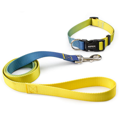 WENDYLOVE - Hundehalsband-Leinen SET mit Farbverlauf