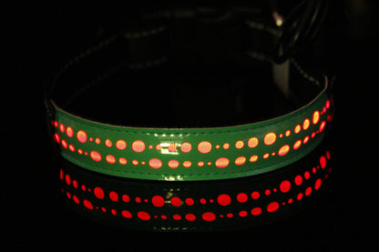 WENDYLOVE - LED - Leuchthalsband für Hunde, graviertes Leder