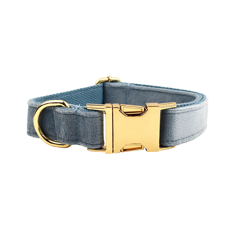 WENDYLOVE - HALSBAND & LEINE in BLAUEN SAMT