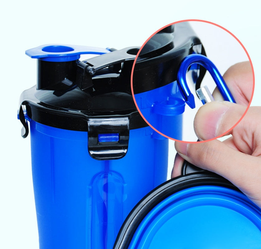 WENDYLOVE – 2-in-1 Premium Wasserflasche & Futterspender mit Faltnäpfen 🐾