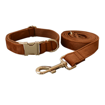 WENDYLOVE - HALSBAND und LEINE in BRAUNEN SAMT