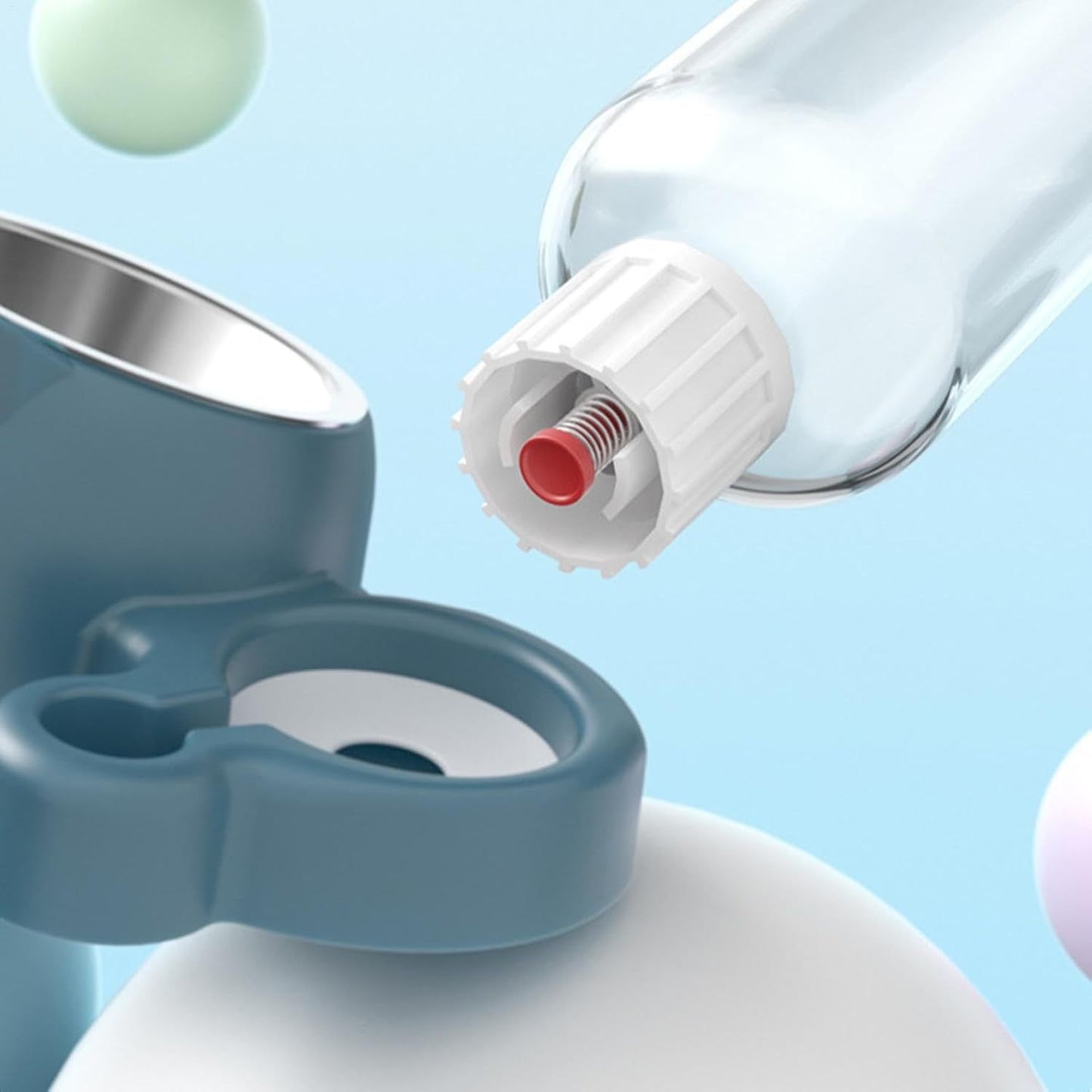 WENDYLOVE Futter- & Wassernapf-Set – Schrägdesign mit automatischem Wasserspender