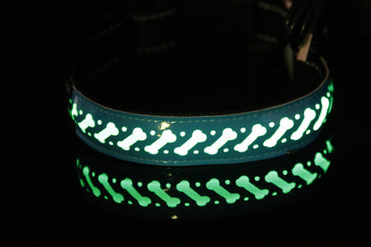 WENDYLOVE - LED - Leuchthalsband für Hunde, graviertes Leder